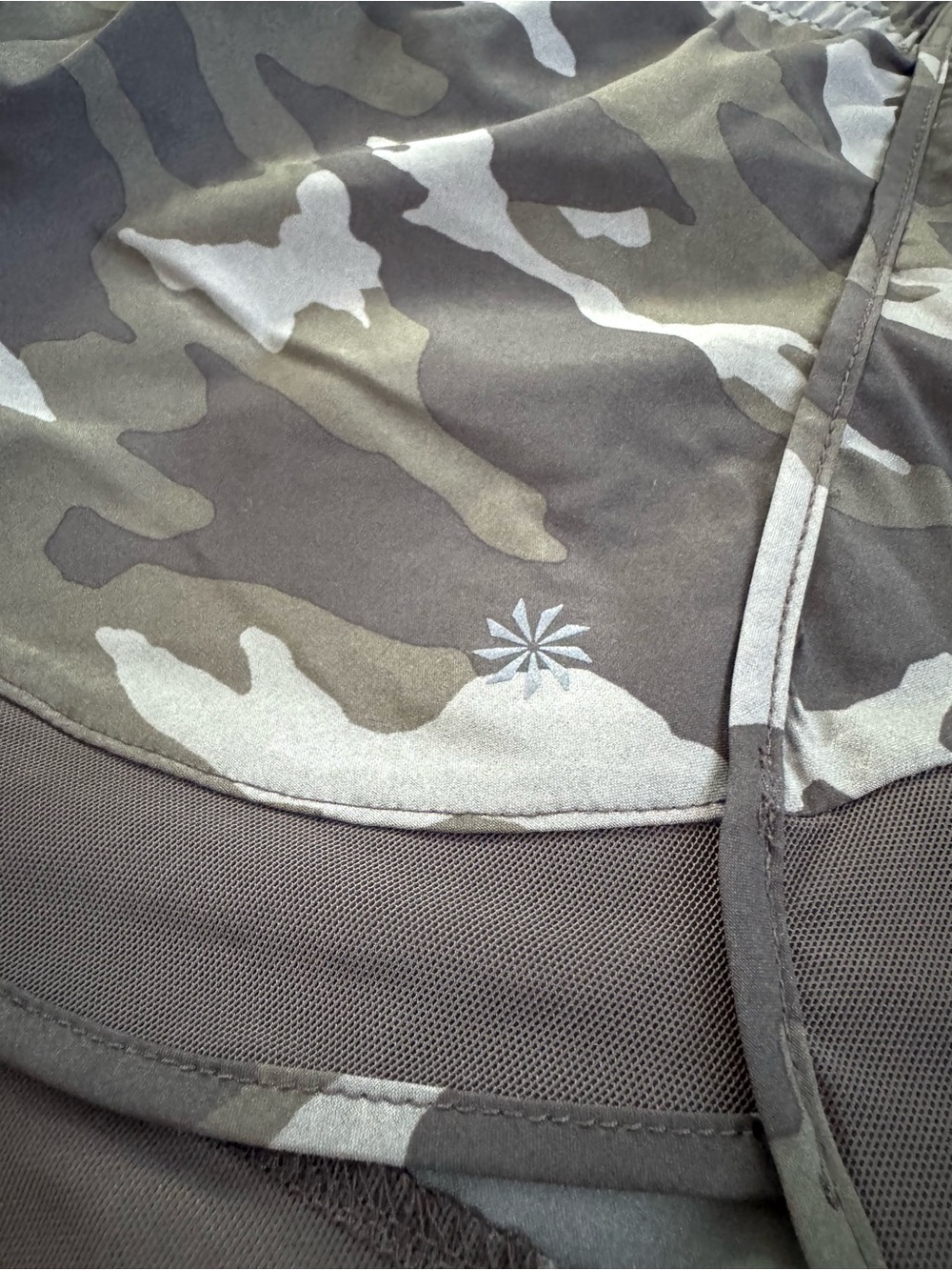 Athleta Printed Mesh Racer Run Short 4” - Picture 3 of 5